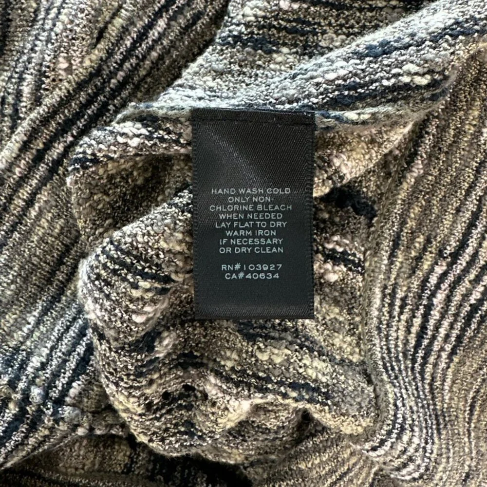 Marc by Marc Jacobs Slate Brown Multi Zipper Back Blouson Lightweight Sweater S